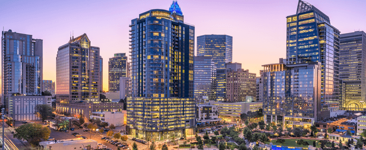 a skyline view of charlotte