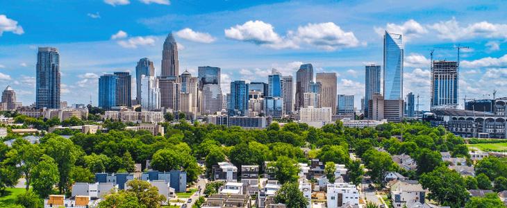 the charlotte skyline