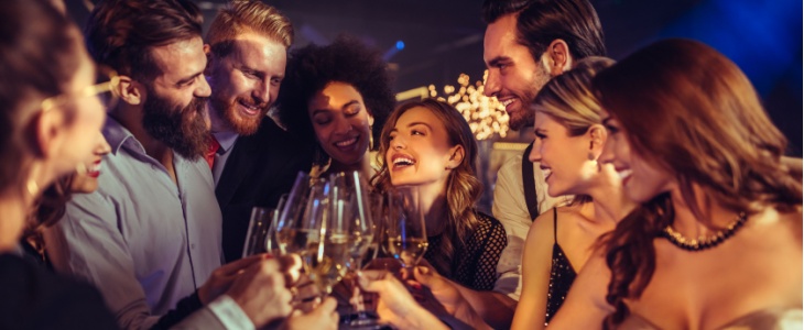 A group of friends enjoying a party together