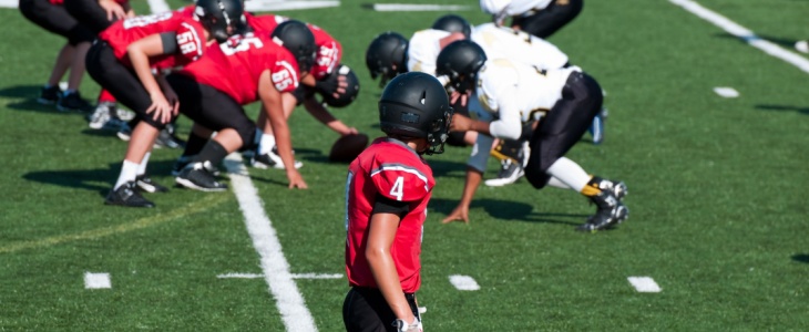 A high school football game
