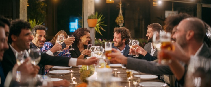 A wedding rehearsal dinner